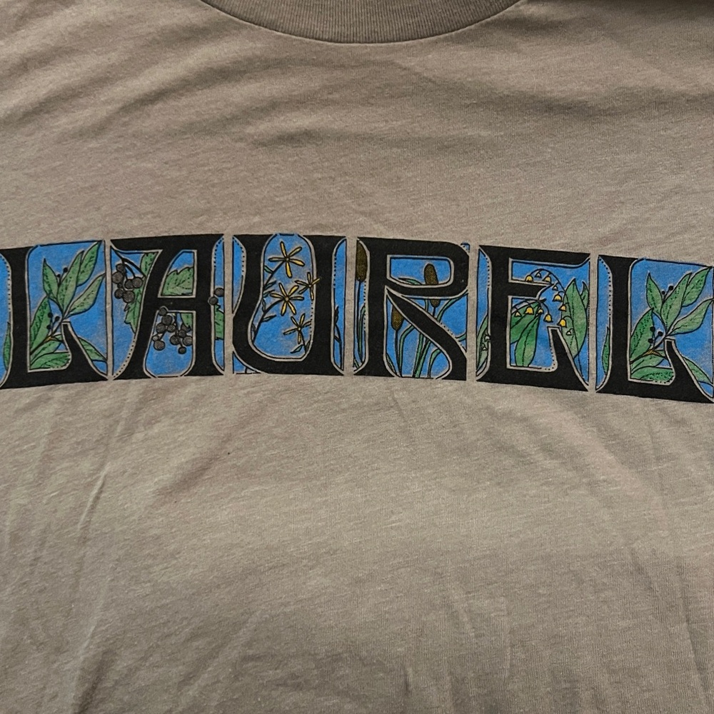 Bella Canvas Gray Tee with Blue and Black Graphic